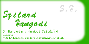 szilard hangodi business card